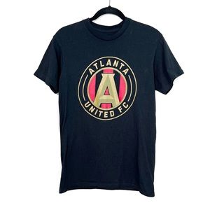MAJESTIC Atlanta United FC Soccer/Football black Team Logo Tee size Small